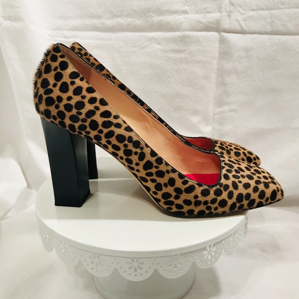 Kate Spade Leopard Print Square Toe Pump